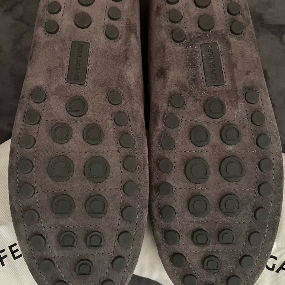 Brand New never worn Salvatore Ferragamo Dark Gray Men's Loafers - Picture 4 of 9